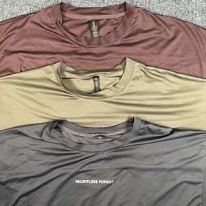 Lot x3 ASRV Relentless Pursuit Training Tee Mahogany Green Black Men's Size XL